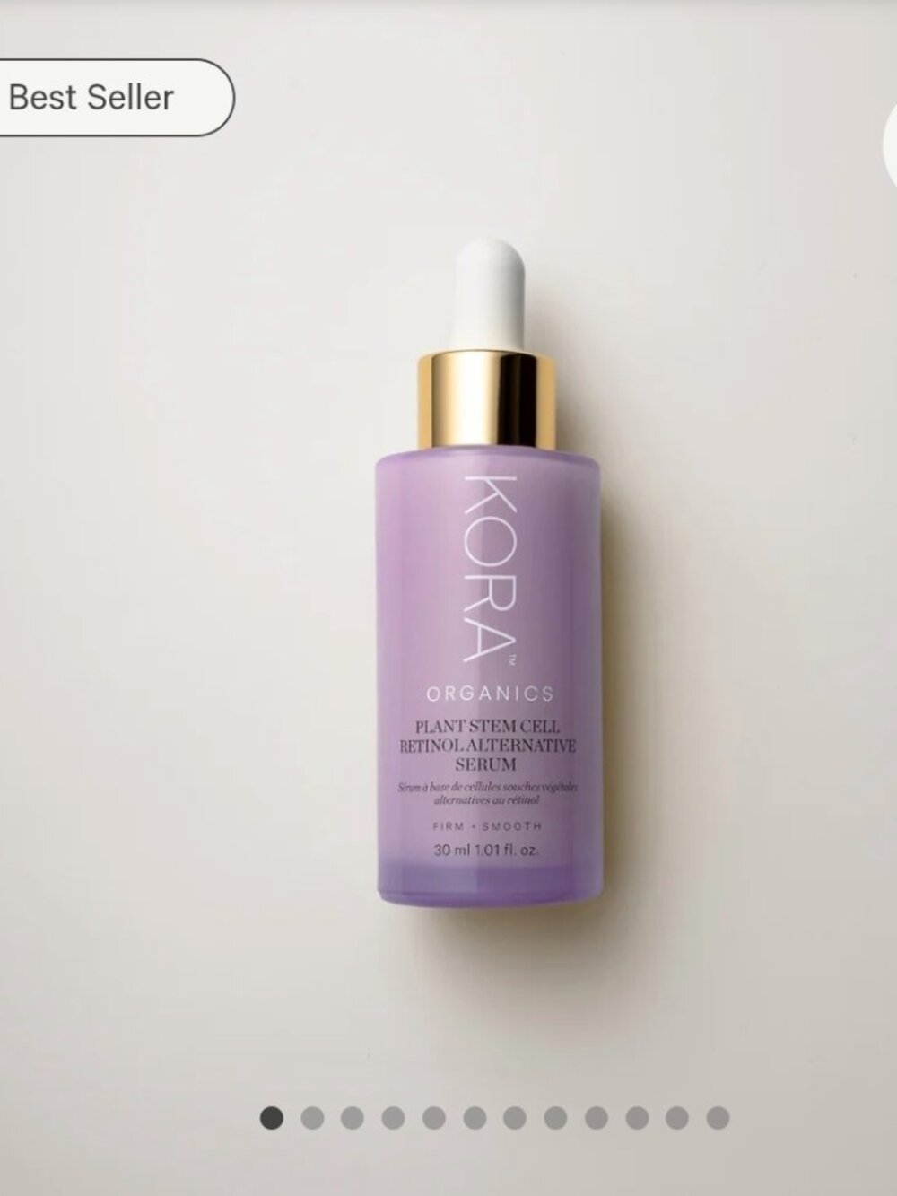 Kora organics plant stem cell retinol serum